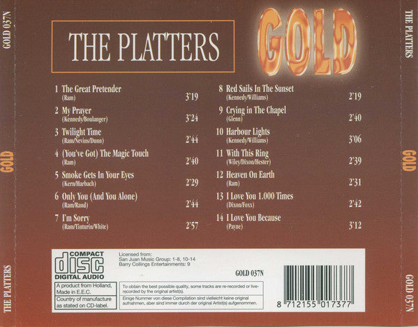 The Platters : Gold (CD, Comp)