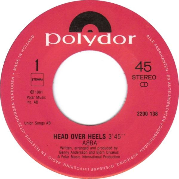 ABBA : Head Over Heels / The Visitors (7", Single)