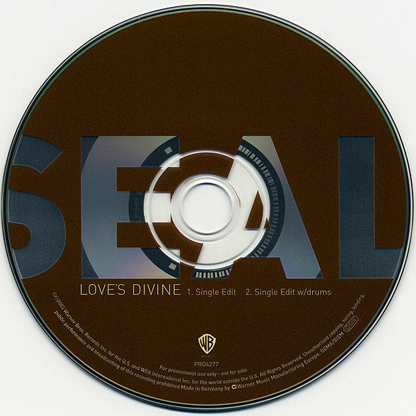 Seal : Love's Divine (CD, Single, Promo)