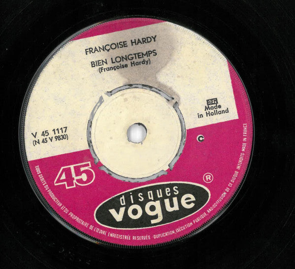 Françoise Hardy : On Dit De Lui / Bien Longtemps (7", Single)