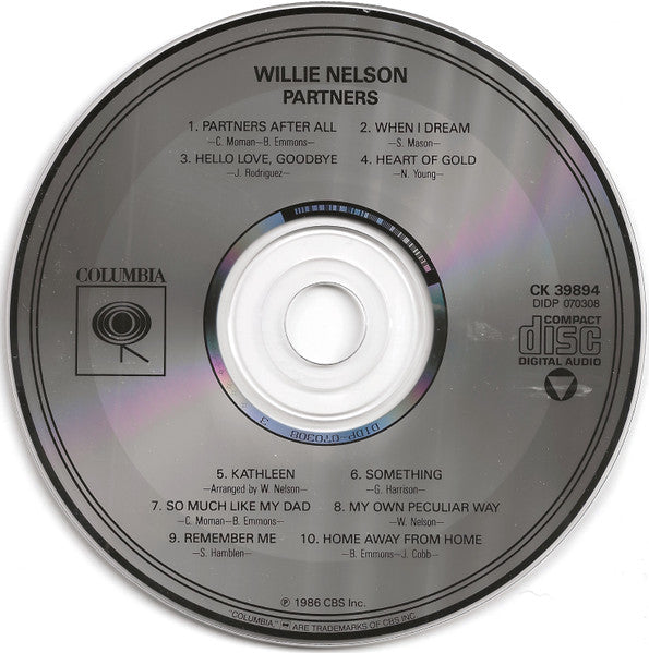 Willie Nelson : Partners (CD, Album, RP)