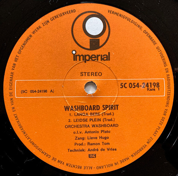 Orchestra Washboard : Washboard Spirit (LP, Album)