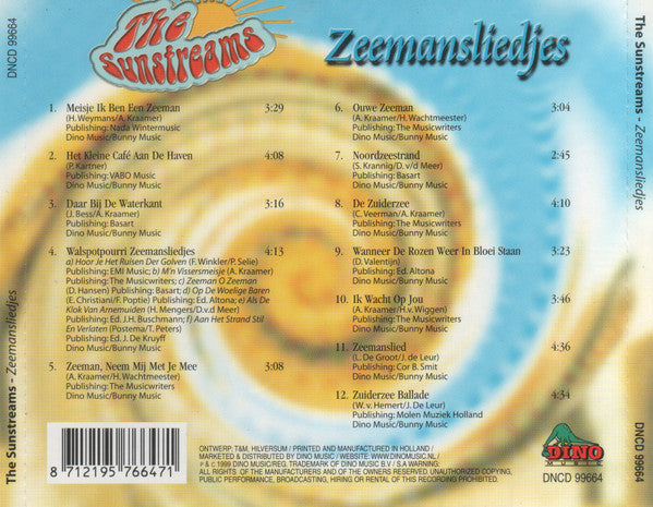 The Sunstreams : Zeemansliedjes (CD, Album)