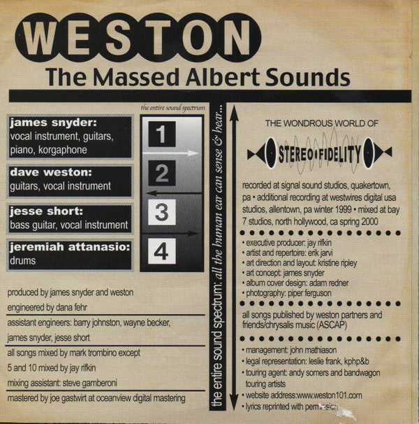 Weston : The Massed Albert Sounds (CD, Album)