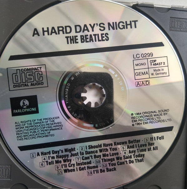 The Beatles : A Hard Day's Night (CD, Album, Mono, RE, PDO)
