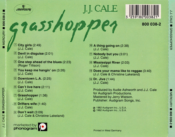 J.J. Cale : Grasshopper (CD, Album)