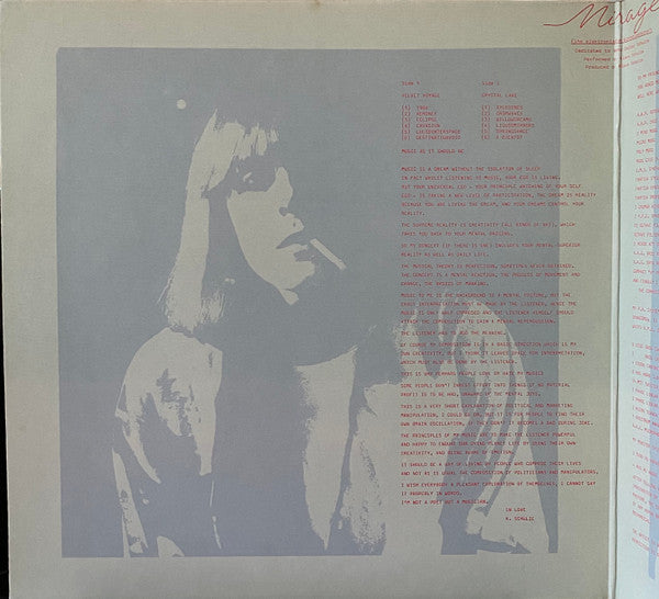 Klaus Schulze : Mirage (LP, Album, Gat)