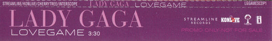 Lady Gaga : Lovegame (CD, Single, Promo)