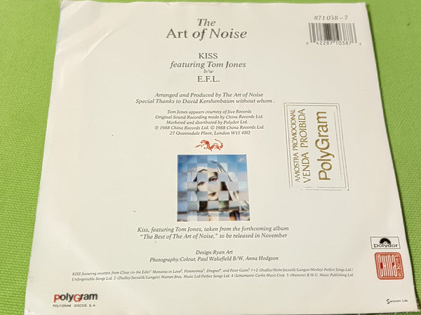 The Art Of Noise Featuring Tom Jones : Kiss (7", Single)
