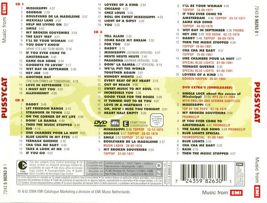 Pussycat (2) : The Complete Collection (3xCD, Comp, Copy Prot. + DVD-V, Comp + Box, Comp)