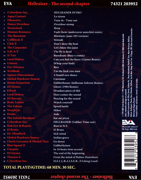 Various : Hellraiser - The Second Chapter (CD, Mixed)