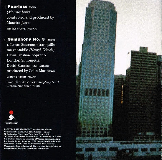 Various : Fearless (Music From The Original Soundtrack) (CD, Comp)