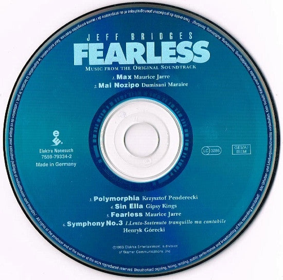 Various : Fearless (Music From The Original Soundtrack) (CD, Comp)