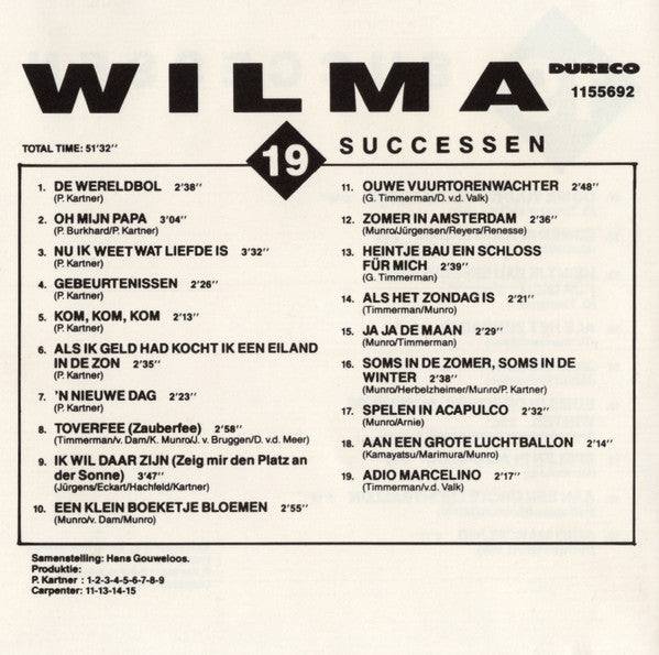 Wilma : 19 Successen (CD, Comp)