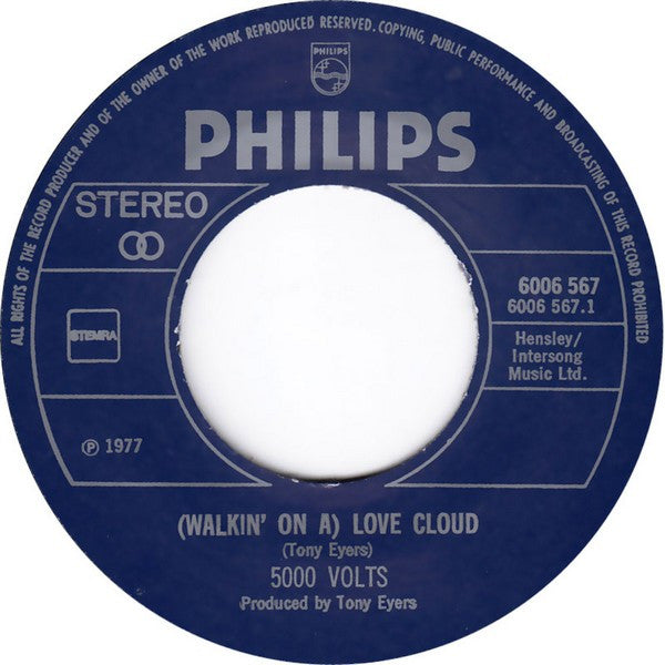 5000 Volts : (Walkin' On A) Love Cloud (7", Single)