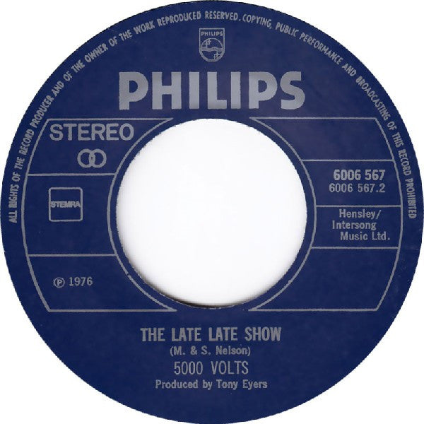 5000 Volts : (Walkin' On A) Love Cloud (7", Single)