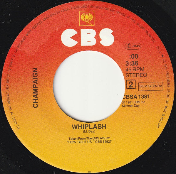 Champaign : Can You Find The Time  (7")