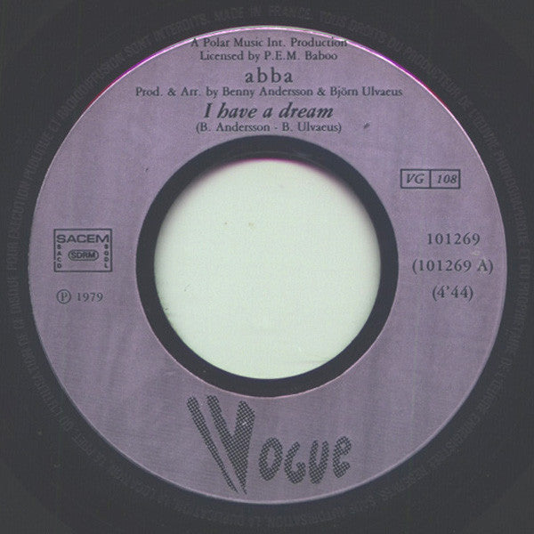 ABBA : I Have A Dream (7", Single, Dis)