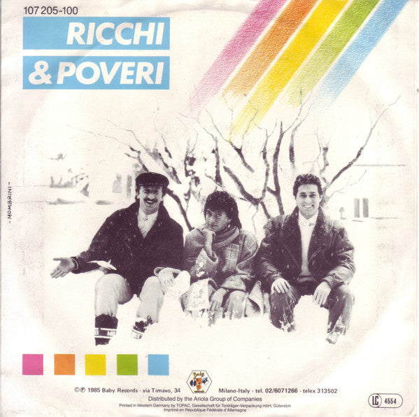 Ricchi E Poveri : Se M'Innamoro (7", Single)