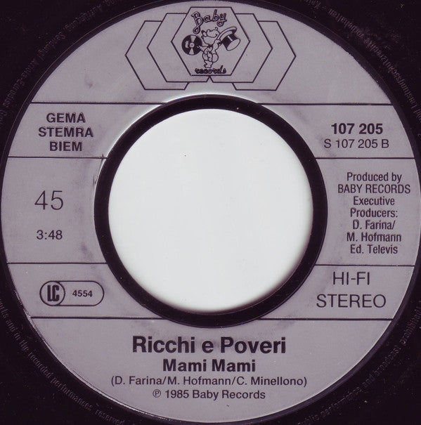 Ricchi E Poveri : Se M'Innamoro (7", Single)