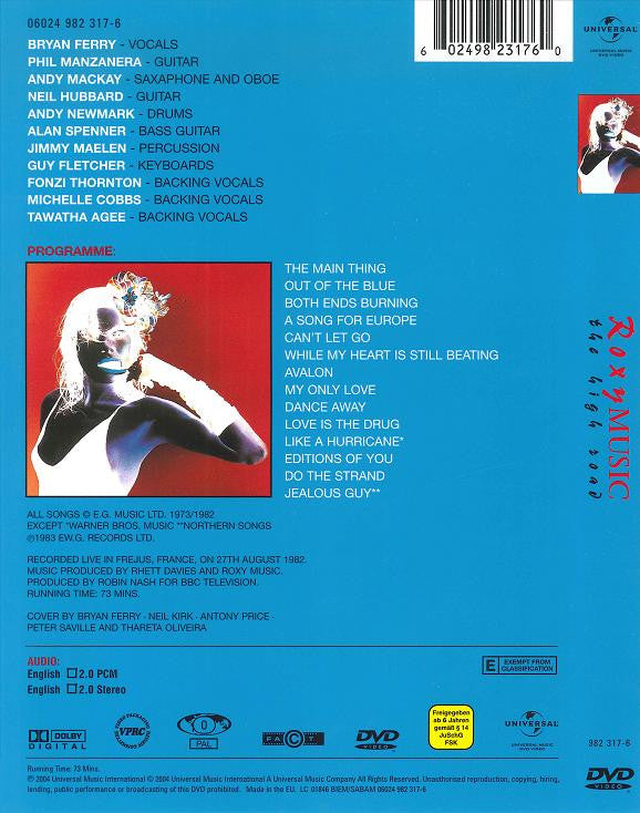 Roxy Music : The High Road (DVD-V, Copy Prot., RE, PAL)