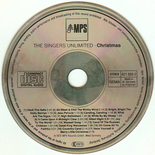 The Singers Unlimited : Christmas (CD, Album, RE)