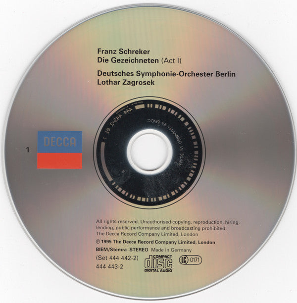 Franz Schreker – Heinz Kruse, Elizabeth Connell, Monte Pederson, Alfred Muff, László Polgár, Deutsches Symphonie-Orchester Berlin, Lothar Zagrosek : Die Gezeichneten (3xCD + Box, Album)