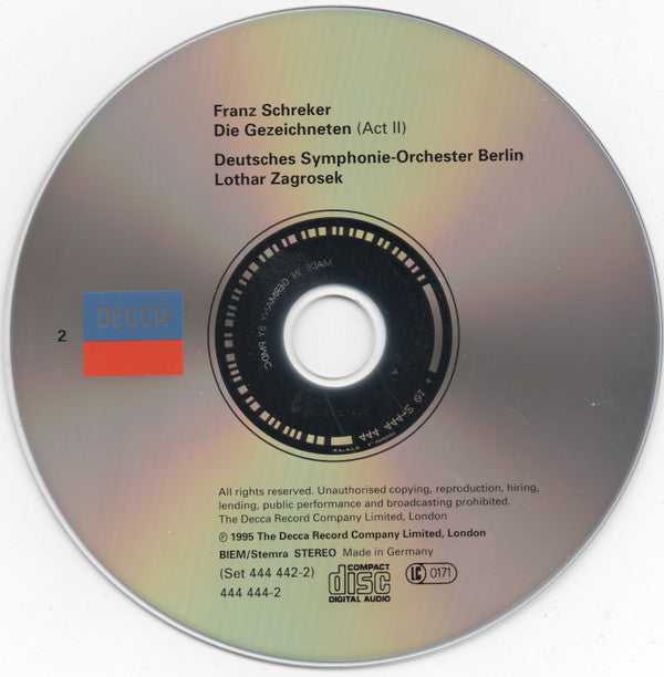 Franz Schreker – Heinz Kruse, Elizabeth Connell, Monte Pederson, Alfred Muff, László Polgár, Deutsches Symphonie-Orchester Berlin, Lothar Zagrosek : Die Gezeichneten (3xCD + Box, Album)