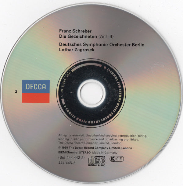Franz Schreker – Heinz Kruse, Elizabeth Connell, Monte Pederson, Alfred Muff, László Polgár, Deutsches Symphonie-Orchester Berlin, Lothar Zagrosek : Die Gezeichneten (3xCD + Box, Album)