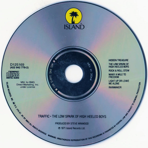 Traffic : The Low Spark Of High Heeled Boys (CD, Album, Club, RE, RP, BMG)