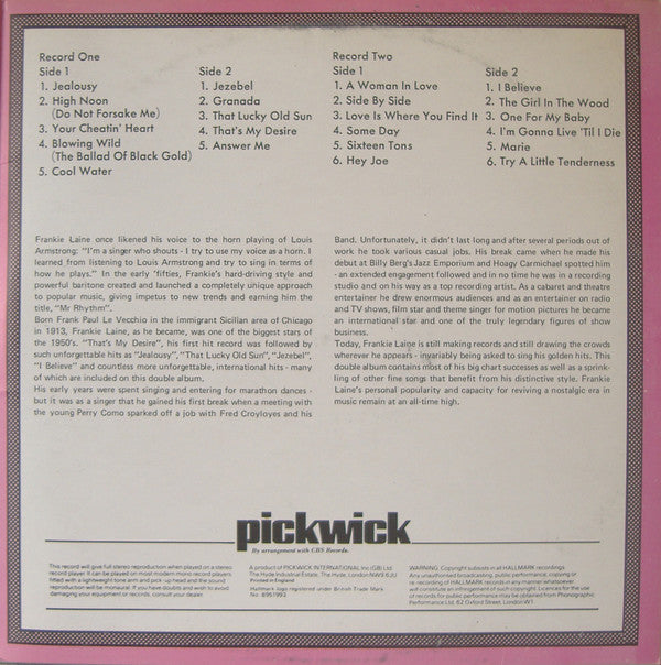 Frankie Laine : The Frankie Laine Collection (2xLP, Comp)