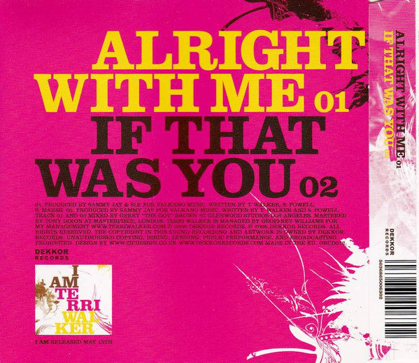 Terri Walker : Alright With Me (CD, Single)