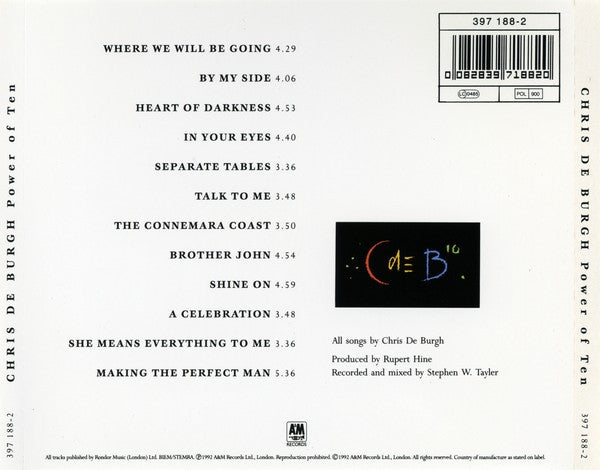 Chris de Burgh : Power Of Ten (CD, Album)