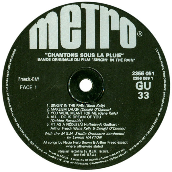 Various : Chantons Sous La Pluie (LP, Comp)