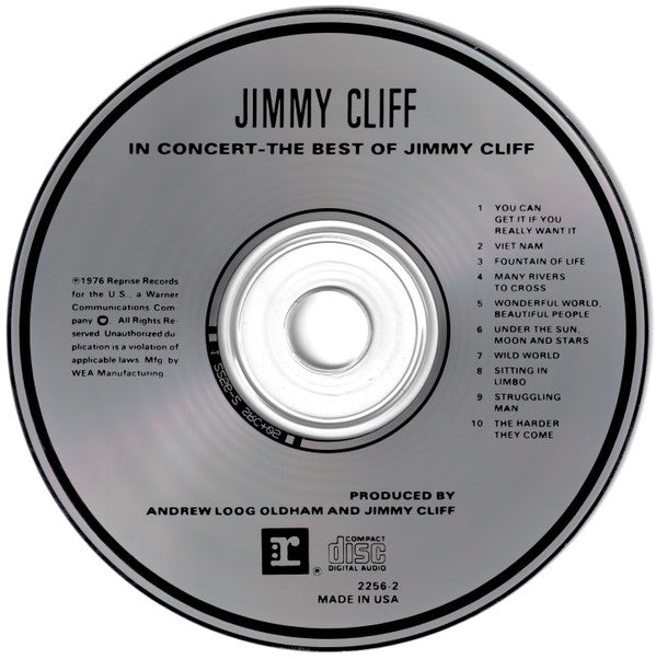 Jimmy Cliff : In Concert - The Best Of Jimmy Cliff (CD, Album, RE)