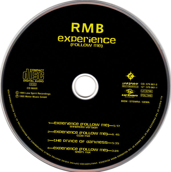 RMB : Experience (Follow Me) (CD, Maxi)