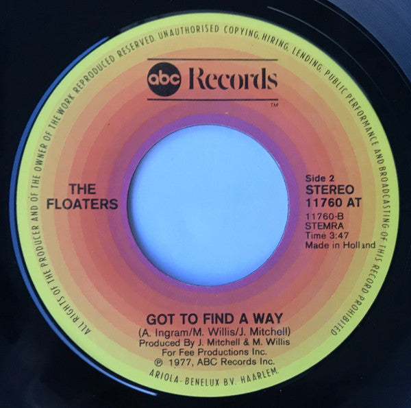 The Floaters : I Am So Glad I Took My Time (7", Single)