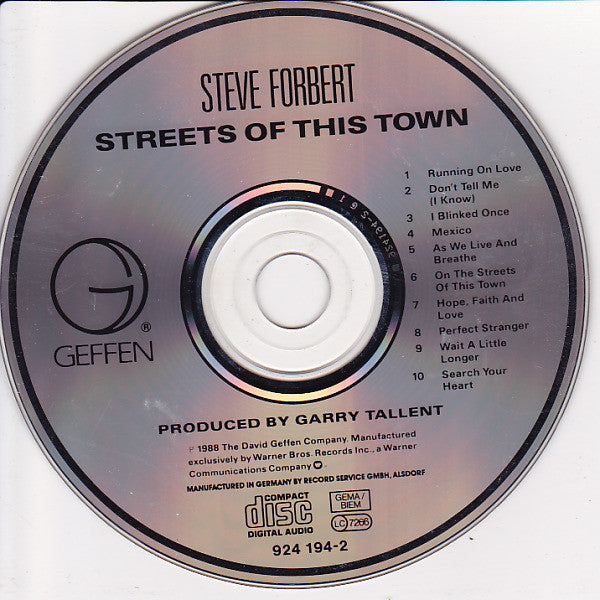 Steve Forbert : Streets Of This Town (CD, Album)