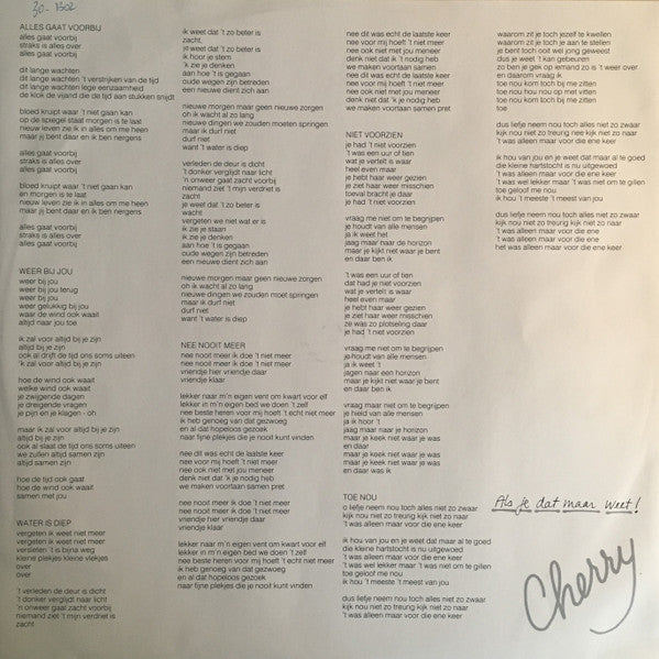 Cherry (31) : Als Je Dat Maar Weet! (LP, Album)