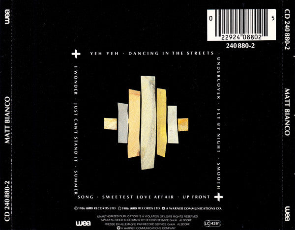 Matt Bianco : Matt Bianco (CD, Album)