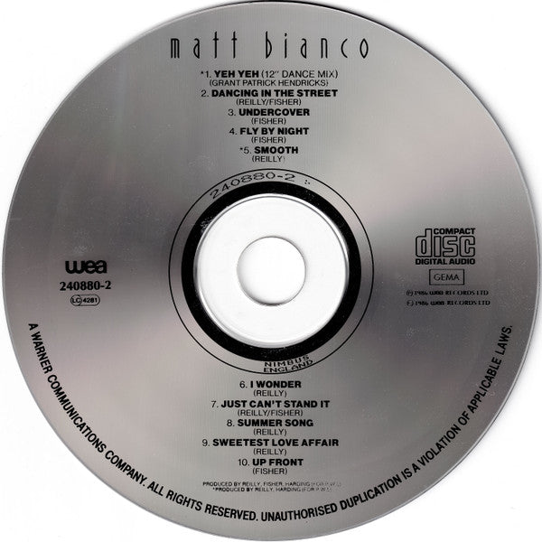 Matt Bianco : Matt Bianco (CD, Album)