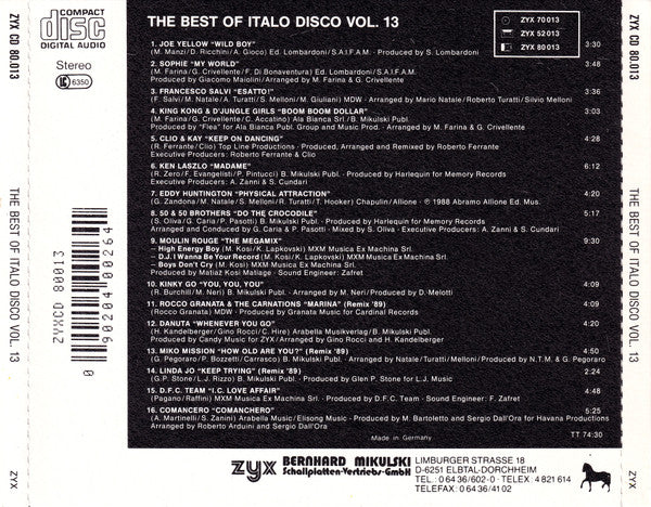Various : The Best Of Italo Disco Vol. 13 (CD, Comp)