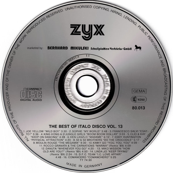 Various : The Best Of Italo Disco Vol. 13 (CD, Comp)