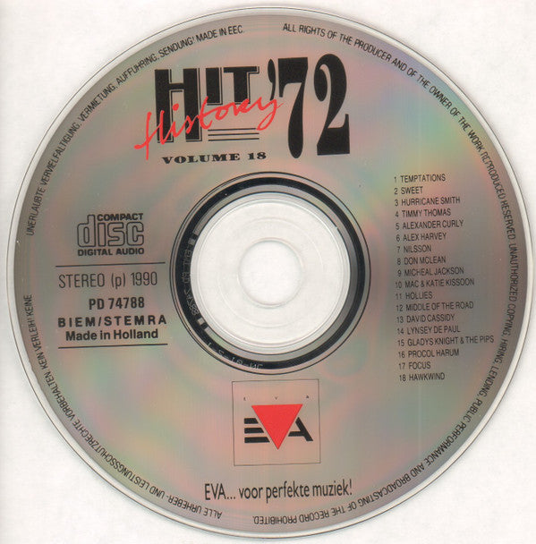 Various : Hit History '72 - Volume 18 (CD, Comp)