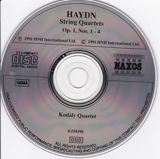 Joseph Haydn – Kodály Quartet : String Quartets Op. 1, Nos. 1 - 4 (CD, Album)