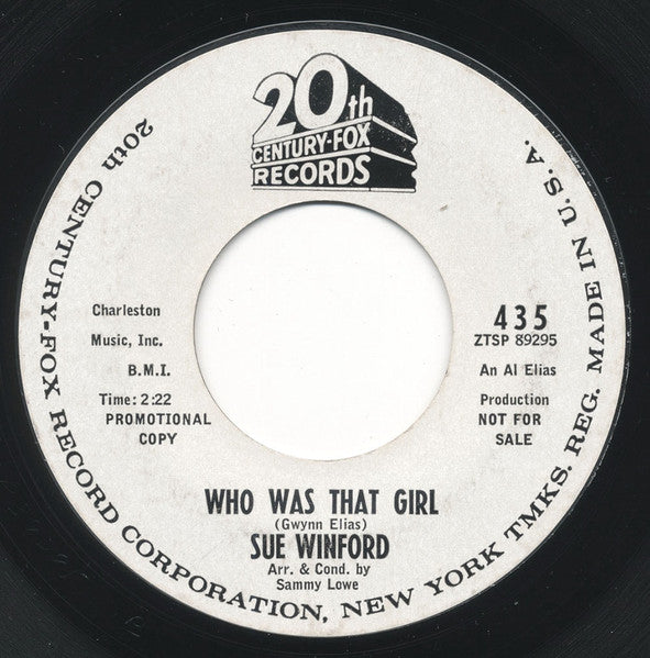 Sue Winford : If You Try To Steal My Baby (7", Single, Promo)
