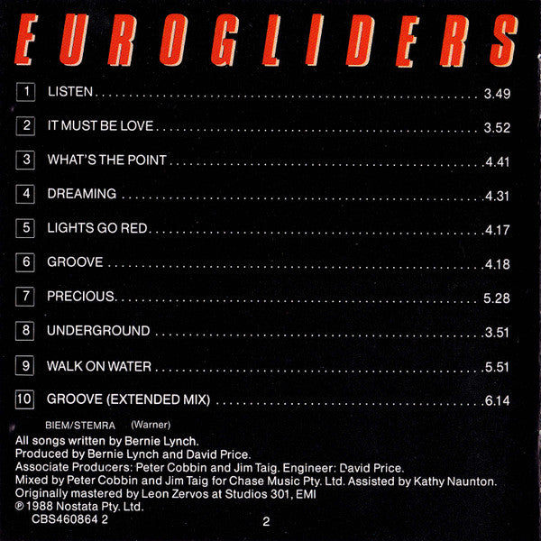 Eurogliders : Groove (CD, Album)