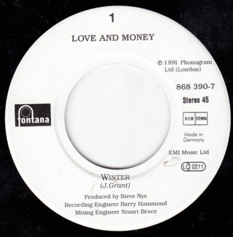 Love And Money : Winter (7", Single)