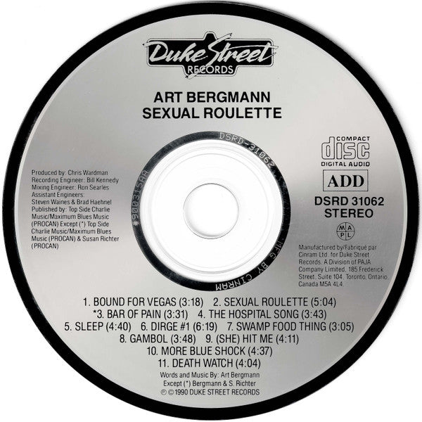 Art Bergmann : Sexual Roulette (CD, Album)
