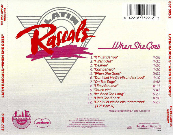 The Latin Rascals : When She Goes (CD, Album, RE)